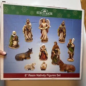 Kurt Adler Nativity Set with 11 Figures, 6"